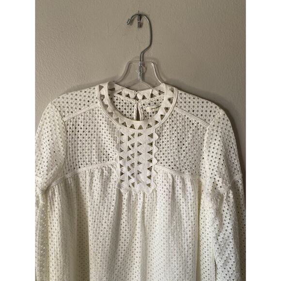 Max Studio Peasant Long Sleeve Dress Crochet Boho Size XS Prairie Cottagecore - Picture 3 of 10